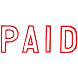 XSTAMPER CXBN 1005 PREINKED MESSAGE STAMP PAID 42 X 13MM RED