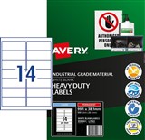 AVERY 959063 L7063 HEAVY DUTY LASER LABELS 14UP WHITE PACK 25
