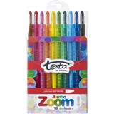 TEXTA JUMBO ZOOM CRAYONS ASSORTED PACK 10