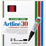 ARTLINE 30 MINI PERMANENT MARKER CHISEL 5MM ASSORTED BOX 12