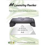 GOLD SOVEREIGN LAMINATING POUCH 80 MICRON FULL GLOSS A4 216 X 303MM PACK 100