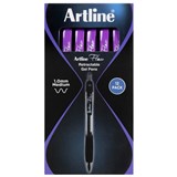 ARTLINE FLOW RETRACTABLE BALLPOINT PEN 10MM PURPLE BOX 12