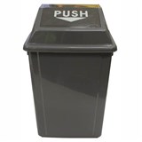 CLEANLINK RUBBISH BIN WITH SWING LID 25 LITRE GREY