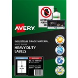 AVERY 959210 REMOVABLE HEAVYDUTY LABELS 991 X 139MM WHITE PACK 20
