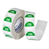 AVERY 937333 REMOVABLE DAY LABEL FRIDAY 24MM GREENWHITE BOX 1000