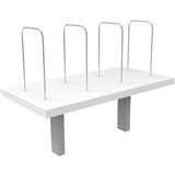 RAPID INFINITY DELUXE DESK MOUNTED SHELF 600 X 300 X 450MM NATURAL WHITE