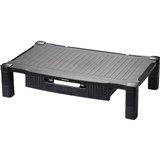 EXTRA WIDE MONITOR STAND WITH DRAWER BLACK