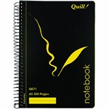 QUILL NOTEBOOK 70GSM PP 300 PAGE A5 BLACK