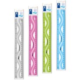 STAEDTLER FLEXIBLE PLASTIC RULER 300MM ASSORTED