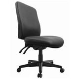 BURO ROMA TASK CHAIR HIGH BACK 3LEVER SEAT SLIDE PUVINYL BLACK