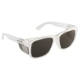 FRONTSIDE SAFETY GLASSES SMOKE LENS WITH CLEAR FRAME