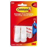 COMMAND ADHESIVE HOOKS SMALL PACK 2