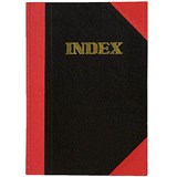 BLACK AND RED NOTEBOOK CASEBOUND RULED AZ INDEX 200 PAGE A5