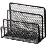 ITALPLAST WIRE MESH LETTER HOLDER SORTER BLACK