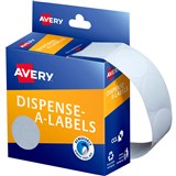 AVERY 937202 ROUND LABEL DISPENSER 24MM WHITE BOX 550