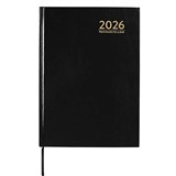 CUMBERLAND 40CBK CASEBOUND DIARY 2 PAGE TO DAY A4 BLACK