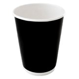 8OZ SMOOTH BLACK DOUBLE WALL COFFEE CUP  CARTON 500