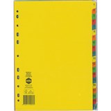 MARBIG DIVIDER MANILLA 120 TAB A4 BRIGHT ASSORTED