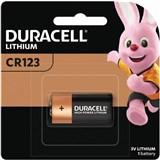 DURACELL CR123 COPPERTOP LITHIUM 3V BATTERY