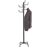 JASTEK 8 HOOK COAT RACK BLACK