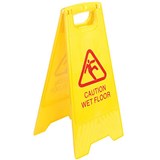 ITALPLAST SAFETY SIGN AFRAME WET FLOOR YELLOW