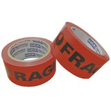 STYLUS 455 PRINTED PACKAGING TAPE FRAGILE 50MM X 66M FLUORO ORANGE