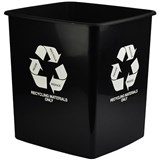 ITALPLAST GREENR TIDY BIN RECYCLE ONLY 15 LITRE BLACK