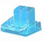 ITALPLAST DESK ORGANISER NEON BLUE