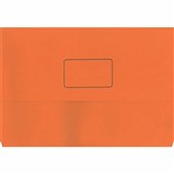 MARBIG SLIMPICK FOOLSCAP DOCUMENT WALLET BRIGHTS ORANGE PACK 10