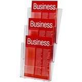 ESSELTE BROCHURE HOLDER WALL MOUNT 3 TIER A4 CLEAR