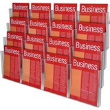 ESSELTE BROCHURE HOLDER WALL SYSTEM 4 TIER 16 POCKET A4 CLEAR
