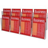 ESSELTE BROCHURE HOLDER WALL SYSTEM 2 TIER 8 POCKET A4 CLEAR