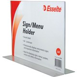 ESSELTE SIGN  MENU HOLDER DOUBLE SIDED LANDSCAPE A4 CLEAR