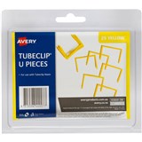 AVERY 44007Y TUBECLIP U PIECE YELLOW PACK 25
