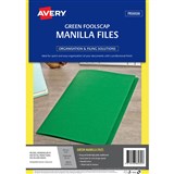 AVERY 88232 MANILLA FOLDER FOOLSCAP GREEN PACK 20