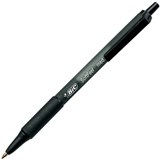 BIC SOFTFEEL RETRACTABLE BALLPOINT PEN 10MM BLACK BOX 12