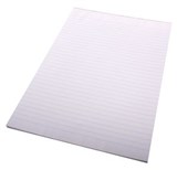 QUILL SUPER BANK PAD RULED 60GSM 80 LEAF A4 WHITE