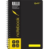 QUILL Q570 NOTEBOOK SPIRALBOUND 70GSM A5 200 PAGE BLACK
