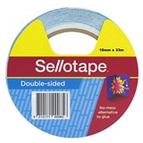 SELLOTAPE DOUBLE SIDED TAPE MEDIUM 18MM X 33M
