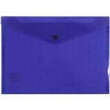 BANTEX DOCUMENT FOLDER BUTTON CLOSURE A4 TRANSPARENT PURPLE