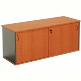 RAPID WORKER CREDENZA SLIDING DOOR LOCKABLE 1800 X 450 X 730MM CHERRYIRONSTONE