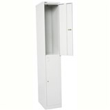 GO STEEL LOCKER 2 DOOR 305 X 455 X 1830MM FLAT PACK SILVER GREY