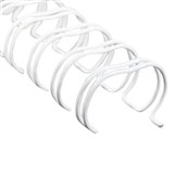 FELLOWES WIRE BINDING COMB 34 LOOP 6MM A4 WHITE PACK 100