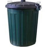 ITALPLAST GARBAGE BIN WITH LID 75 LITRE GREENBLACK