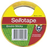 SELLOTAPE ENVIRO TAPE 18MM X 50M CLEAR