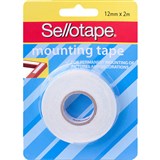 SELLOTAPE PERMANENT DOUBLE SIDED FOAM MOUNTING TAPE 12MM X 2M