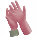 OATES SILVER LINED RUBBER GLOVES SIZE 10 PINK