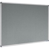 VISIONCHART CORPORATE FELT PINBOARD ALUMINIUM FRAME 2400 X 1200MM GREY