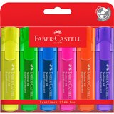 FABERCASTELL TEXTLINER ICE HIGHLIGHTER CHISEL ASSORTED WALLET 6