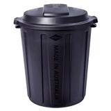 GARBAGE BIN WITH LID 60 LITRE GREENBLACK
